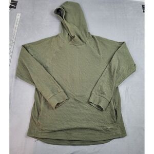 Nike Yoga Hoodie‎ Womens Medium Green Dri-Fit Ruffled Sweatshirt Lightweight Gym